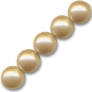 Swarovski 5810 Pearls 8mm Vintage Gold Pearl x5
