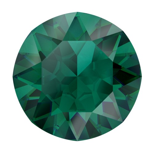 8mm Swarovski 1088 Round Stone - Emerald Ignite x1