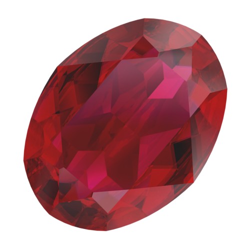 8x6mm Swarovski 4120 Oval Fancy Stone - Scarlet Ignite x1