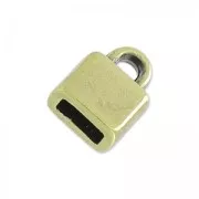 Terminator for flat lace 5 mm 10x7 mm bronze tone x1