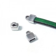 Terminator for flat lace 5 mm 10x7 mm bronze tone x1