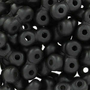 Infinity Beads 4x8 mm Jet Metallic Mat x10g