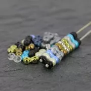 Infinity Beads 4x8 mm Jet Metallic Mat x10g