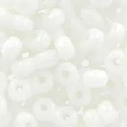 Infinity Beads 4x8 mm Opaque White x10g