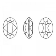 14x10mm Cabochon Swarovski 4120 - Crystal Soft Yellow Ignite x1