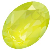 14x10mm Swarovski 4120 Cabochon - Crystal Electric Yellow Ignite x1