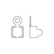 Terminator for strass chain 8 mm rodium x 1