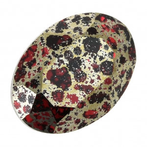 Swarovski 4120 Oval Fancy Stone 18x13mm Scarlet Gold Patina x1