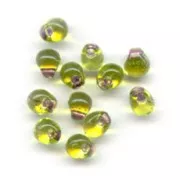 Miyuki Fringe beads 3.4mm DPF45 - Lime Green Bronze Lined x8g
