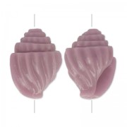 Plastic shell bead 17x12 mm - Lilac x1|raw }}