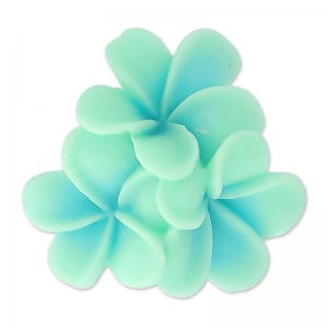 Resin cabochon flower 22mm Mint x1