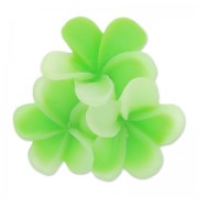 Resin cabochon flower 22mm Green Appel x1