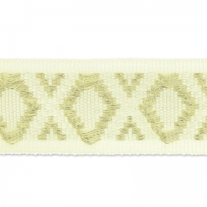 Gallon lurex Diamonds 22 mm white /gold tone x1m