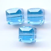 Swarovski 5601 4 mm Aquamarine cubes x8