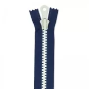 Invisible centered zipper 20 cm navy blau/whitex1