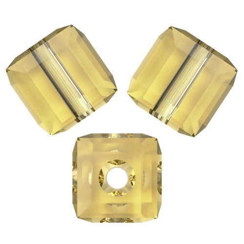 Cubes Swarovski 5601 4 mm ReCreated Dark Jonquil x8