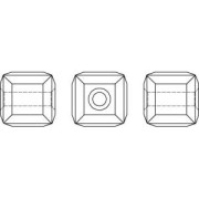 Cube Swarovski 5601 6mm Aquamarine x1