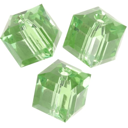 Cubes Swarovski 5601 8 mm - ReCreated Peridot x1