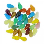Assortment pears beads 12x7 mm Multicolor x50|raw }}
