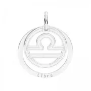925 Sterling silver Libra pendant 18.5mm x1