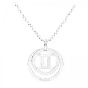 925 Sterling silver Gemini pendant 18.5mm x1