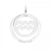 925 Sterling silver Aquarius pendant 18.5mm x1