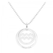 925 Sterling silver Aquarius pendant 18.5mm x1