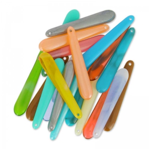 Assortment of drop pendants 19.30x5.50 mm Multicolour x20