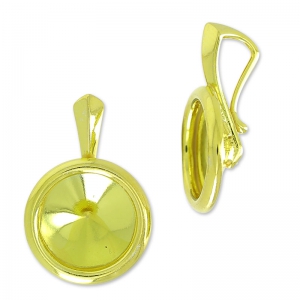 Setting pendant 1122 10 mm en Argent 925 fine Gold plated x1