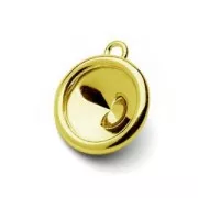 Pendant setting to glue 1122 10 mm in 925 fine Gold plated x1