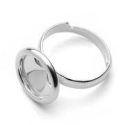 Ring base for PureCrystal 1122 cabochon 10mm 925 Sterling  Silver x1 ro|raw }}