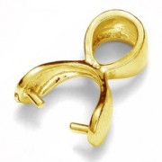 925 Sterling Silver bail 18mm gold tone plated x1|raw }}