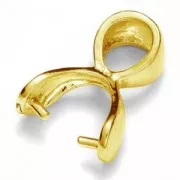 925 Sterling Silver bail 18mm gold tone plated x1