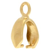 Pendant Clasp 10 mm - 925 Sterling Silver Fine gold plated x1|raw }}
