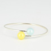 Flexible bracelet  22,5 cm 925 Sterling silver for halfdriled beads