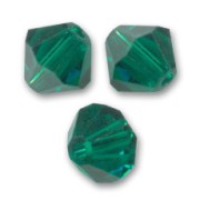 Swarovski crystal spinning tops - 5328 2.5 mm Emerald x50