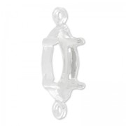 925 Sterling Silver setting spacer for navette 15x7mm x1|raw }}