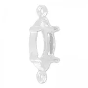 925 Sterling Silver setting spacer for navette 15x7mm x1