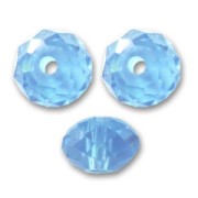 Flattened round beads Swarovski 5040 4 mm Aquamarine x20