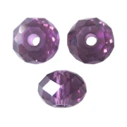 Flattened round beads Swarovski 5040 4 mm Amethyst x20