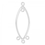 Oval Chandelier 4 rings 35x13.4mm in 925 Silver x1