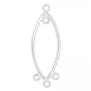 Oval Chandelier 4 rings 35x13.4mm in 925 Silver x1