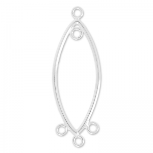 Oval Chandelier 4 rings 35x13.4mm in 925 Silver x1