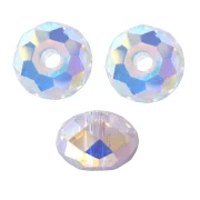Flattened round beads Swarovski 5040 4 mm Crystal AB x20