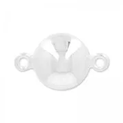 925 Sterling Silver round spacer 2 rings 13x8 mm x1