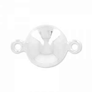 925 Sterling Silver round spacer 2 rings 13x8 mm x1