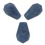 Beads Faceted drop in dyed jade 12x8 mm Bleu Marine x4