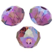 4mm Swarovski 5040 flattened round beads - Amethyst Shimmer 2X x20|raw }}
