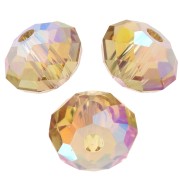 4mm Swarovski 5040 flattened round beads - Light Colorado Topaz Shimmer 2X x20