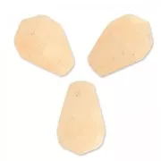 Beads Faceted drop in dyed jade 12x8 mm Light Peach x4